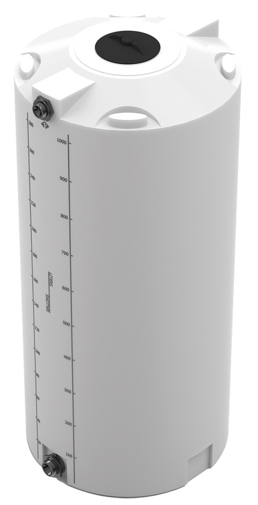 300 GAL PROCHEM® POTABLE WATER TANK W/BULKHEAD FITTINGS - LPE 1.0 FDA - NATURAL - DIA 35
